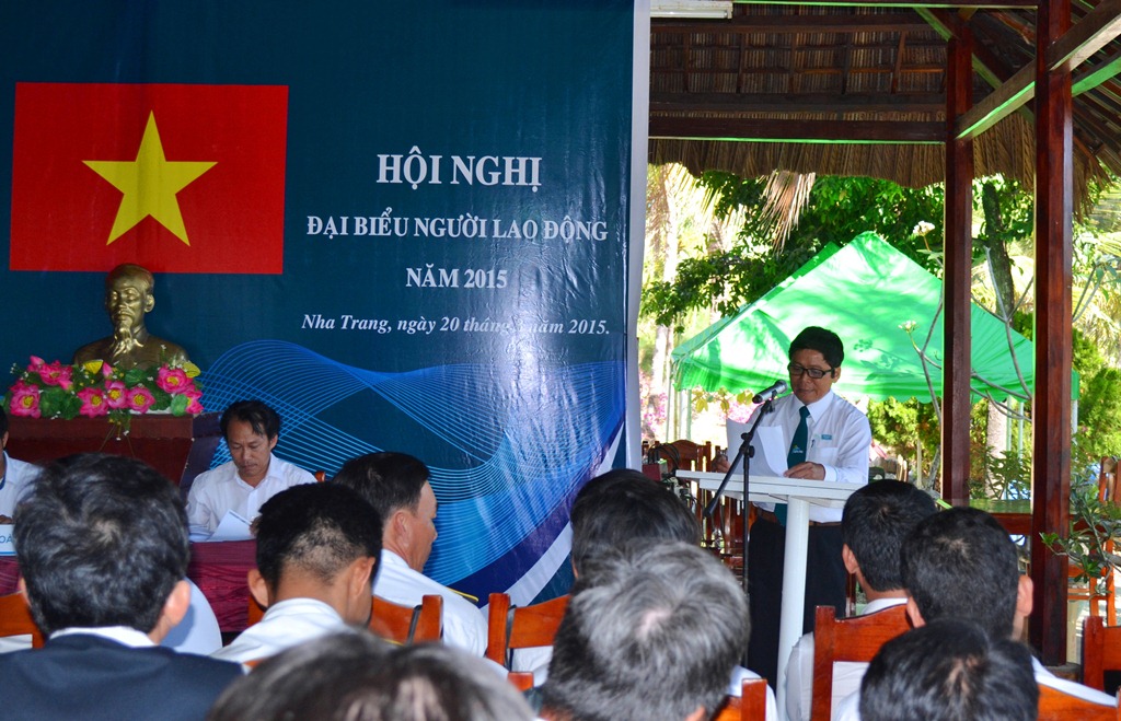 Ông Trần Xuân Kỳ đọc báo báo Thanh tra nhân dân nhiệm kỳ 2014 Dai-hoi-doan-thanh-nien-long-phu-2014-2017